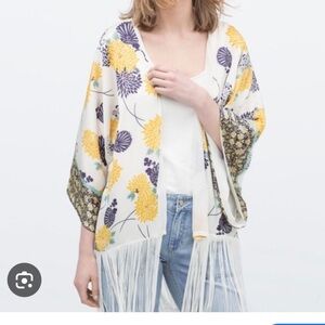 Zara kimono and floral pants
